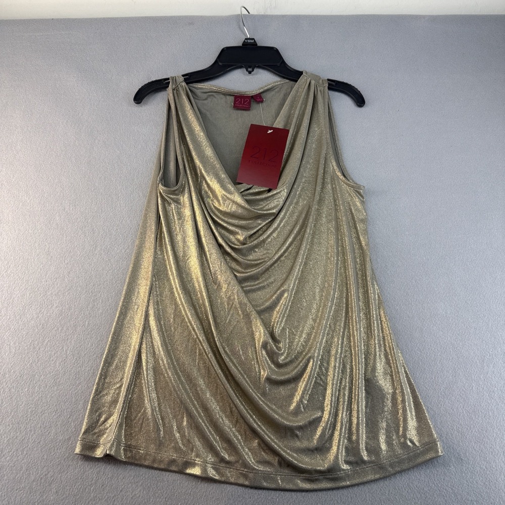 212 Collection Blouse size Small, Silver, shiny, dressy, glamor, sleeveless